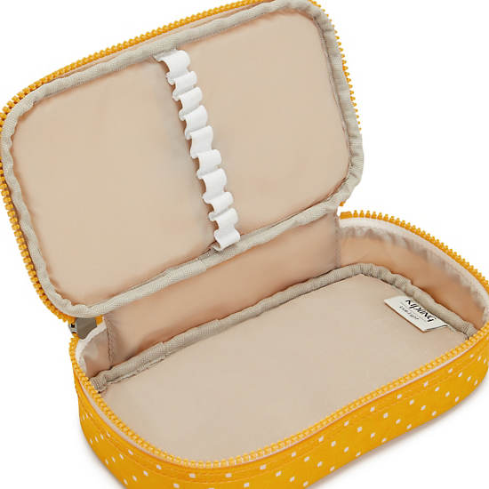 Kipling 50 Pens Printed Case Bags Soft Dot Yellow | CA 1895QM